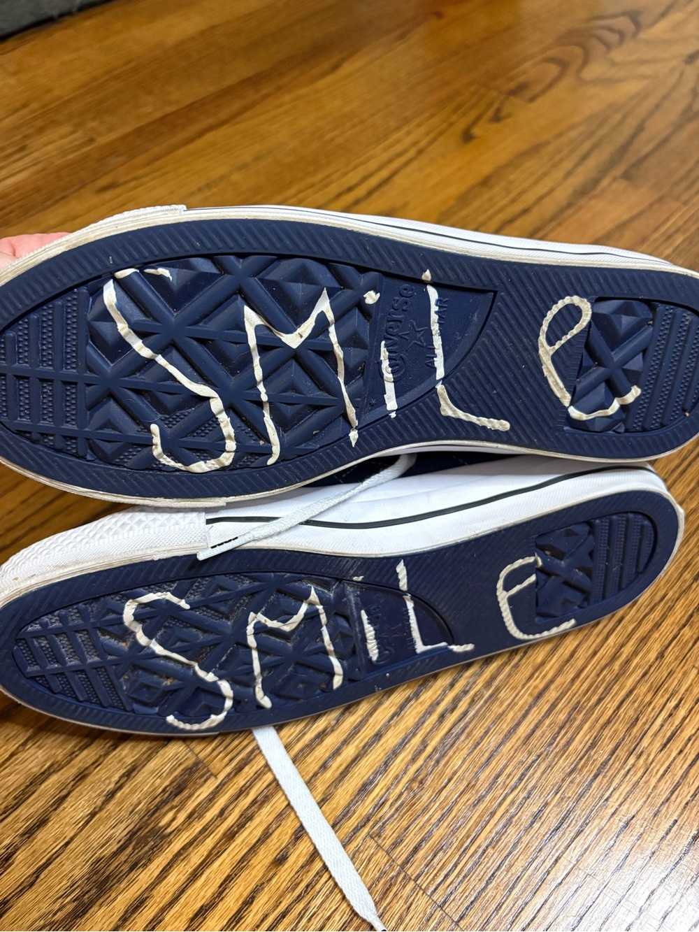 Navy High Top Converse - Picture 5 of 8